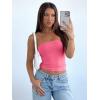 imageREORIA Womens Y2K Strapless Backless Tube Top Double Lined Sleeveless Crop Tank Top for Summer 2025 Going OutNeon Pink