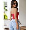 imageREORIA Womens Y2K Strapless Backless Tube Top Double Lined Sleeveless Crop Tank Top for Summer 2025 Going OutRed