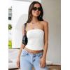 imageREORIA Womens Y2K Strapless Backless Tube Top Double Lined Sleeveless Crop Tank Top for Summer 2025 Going OutWhite