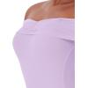 imageREORIA Womens Long Sleeve Strapless OffShoulder Reversible Neckline Mermaid Dress 2025 FallWinter Designer CollectionLavender