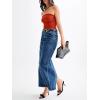 imageREORIA Womens Sexy Strapless Ruched Bodysuit Tube Top Sleeveless Trendy Body SuitsCherry Red
