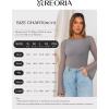imageREORIA Womens Trendy Sexy Boat Neck Bell Sleeve Sheer Mesh Going Out Bodysuit TopsDeep Grey