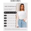 imageREORIA Womens Trendy Sexy Boat Neck Bell Sleeve Sheer Mesh Going Out Bodysuit TopsWhite