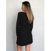 imageREORIA Womens Trendy Sexy High Waisted Pleated Skirts A Line Flared Going Out Mini Knit SkirtsBlack