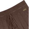 imageREORIA Womens Trendy Sexy High Waisted Pleated Skirts A Line Flared Going Out Mini Knit SkirtsBrown