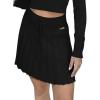 imageREORIA Womens Trendy Sexy High Waisted Pleated Skirts A Line Flared Going Out Mini Knit SkirtsBlack