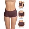 imageREORIA High Waisted Underwear for Women Full Coverage Boy Shorts Boxer Briefs 4 PackBlackCocoaDarkbrownSiennaset 4