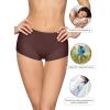 imageREORIA High Waisted Underwear for Women Full Coverage Boy Shorts Boxer Briefs 4 PackBlackCocoaDarkbrownSiennaset 4
