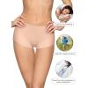 imageREORIA High Waisted Underwear for Women Full Coverage Boy Shorts Boxer Briefs 4 PackBlackNudeSiennaset 3