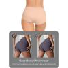 imageREORIA High Waisted Underwear for Women Full Coverage Boy Shorts Boxer Briefs 4 PackBlackNudeSiennaset 3