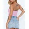 imageREORIA Women Sexy Ruched Tube Top Summer Y2K Trendy Going Out Double Lined Sleeveless Crop Tank TopsPetal