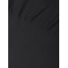 imageREORIA Womens Basic Crewneck Long Sleeve Tummy Control Thong Bodysuit TopsBlack