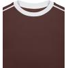 imageREORIA Womens Color Block Workout Long Sleeve Crop Tops Trendy Slim Fitted Striped Shirts Teen Girl Clothes 2025Dark Coffee