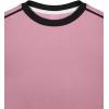 imageREORIA Womens Color Block Workout Long Sleeve Crop Tops Trendy Slim Fitted Striped Shirts Teen Girl Clothes 2025Light Pink