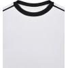 imageREORIA Womens Color Block Workout Long Sleeve Crop Tops Trendy Slim Fitted Striped Shirts Teen Girl Clothes 2025White