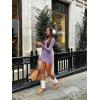 imageREORIA Womens Fall Casual Front Zipper Long Sleeve Dress Trendy Bodycon Mini Dresses for Women 2025Violet