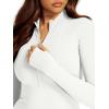 imageREORIA Womens Fall Casual Front Zipper Long Sleeve Dress Trendy Bodycon Mini Dresses for Women 2025White