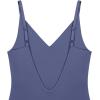 imageREORIA Womens Sexy Trendy Open Back V Neck Spaghetti Strap Backless Trendy Cami Bodysuit TopsBlue Nova