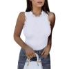 imageREORIA Womens Sexy Sleeveless Racer Back Halter Neck Lace Y2K Trendy Bodysuit Tank TopsWhite