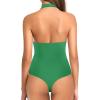 imageREORIA Bodysuits for Women Halter Tops 2025 Summer V Neck Backless Body Suits Tank Top Trendy Fashion ClothingGlass Green
