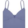 imageREORIA Butsmooth Womens Sexy VNeck Sleeveless Double Lined Going Out Y2K Trendy Cami Shirt Cropped Tank TopsBlue Nova