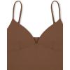 imageREORIA Butsmooth Womens Sexy VNeck Sleeveless Double Lined Going Out Y2K Trendy Cami Shirt Cropped Tank TopsGrey Green