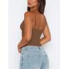 imageREORIA Butsmooth Womens Sexy VNeck Sleeveless Double Lined Going Out Y2K Trendy Cami Shirt Cropped Tank TopsGrey Green