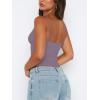imageREORIA Butsmooth Womens Sexy VNeck Sleeveless Double Lined Going Out Y2K Trendy Cami Shirt Cropped Tank TopsHazy Lilac