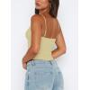 imageREORIA Butsmooth Womens Sexy VNeck Sleeveless Double Lined Going Out Y2K Trendy Cami Shirt Cropped Tank TopsHoneybee