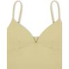 imageREORIA Butsmooth Womens Sexy VNeck Sleeveless Double Lined Going Out Y2K Trendy Cami Shirt Cropped Tank TopsHoneybee