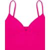 imageREORIA Butsmooth Womens Sexy VNeck Sleeveless Double Lined Going Out Y2K Trendy Cami Shirt Cropped Tank TopsNeon Rose Red