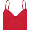imageREORIA Butsmooth Womens Sexy VNeck Sleeveless Double Lined Going Out Y2K Trendy Cami Shirt Cropped Tank TopsRed