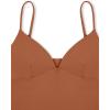 imageREORIA Butsmooth Womens Sexy VNeck Sleeveless Double Lined Going Out Y2K Trendy Cami Shirt Cropped Tank TopsTopaz