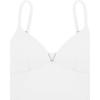 imageREORIA Butsmooth Womens Sexy VNeck Sleeveless Double Lined Going Out Y2K Trendy Cami Shirt Cropped Tank TopsWhite