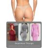 imageREORIA Womens Cotton Seamless Thongs Panties for Women No Show Breathable Underwear 5 PackBlack 5 Pack
