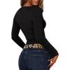 imageREORIA Womens Lace V Neck Bell Sleeve Sexy Going Out Double Lined Trendy Y2K Crop TopsBlack