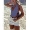 imageREORIA Womens Summer Sexy Halter V Neck Sleeveless Backless Trendy Y2k Going Out Corset Tank Crop TopsBlue Nova