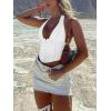 imageREORIA Womens Summer Sexy Halter V Neck Sleeveless Backless Trendy Y2k Going Out Corset Tank Crop TopsWhite