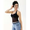 imageREORIA Lace Tops for Women Halter Sexy Going Out Tank Crop Y2K Fashion Top 2025 TrendyBlack Crystal