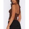 imageREORIA Lace Tops for Women Halter Sexy Going Out Tank Crop Y2K Fashion Top 2025 TrendyCoffee