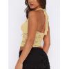 imageREORIA Lace Tops for Women Halter Sexy Going Out Tank Crop Y2K Fashion Top 2025 TrendyHoneybee Yellow