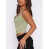 imageREORIA Lace Tops for Women Halter Sexy Going Out Tank Crop Y2K Fashion Top 2025 TrendyLight Green