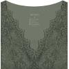 imageREORIA Womens Sexy VNeck Sleeveless Double Lined Going Out Y2K Trendy Lace Cropped Tank TopsGrey Green