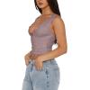 imageREORIA Womens Sexy VNeck Sleeveless Double Lined Going Out Y2K Trendy Lace Cropped Tank TopsPantone