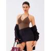 imageREORIA Lace Trim Halter Deep VNeck Tank Top Soft Y2K Sexy Sleeveless Tops 2025 SpringSummer Designer CollectionChocolate Lab