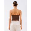 imageREORIA Lace Trim Halter Deep VNeck Tank Top Soft Y2K Sexy Sleeveless Tops 2025 SpringSummer Designer CollectionChocolate Lab