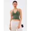 imageREORIA Lace Trim Halter Deep VNeck Tank Top Soft Y2K Sexy Sleeveless Tops 2025 SpringSummer Designer CollectionThyme