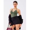 imageREORIA Lace Trim Halter Deep VNeck Tank Top Soft Y2K Sexy Sleeveless Tops 2025 SpringSummer Designer CollectionThyme