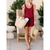 imageREORIA Womens Basic Summer Scoop Neck Sleeveless Tank Top Short jumpsuit Rompers08burgundy