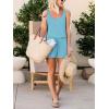 imageREORIA Womens Basic Summer Scoop Neck Sleeveless Tank Top Short jumpsuit RompersLight Blue